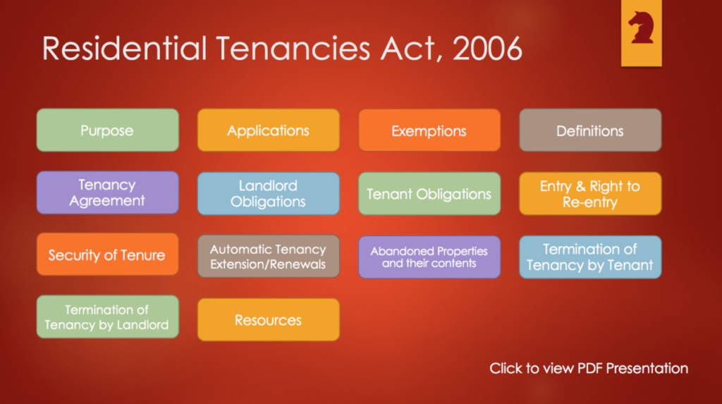 Residential Tenancies Act 2006 Topics