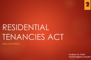 residential tenancies act